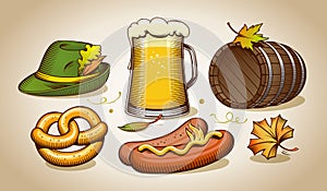 Oktoberfest symbols and icons