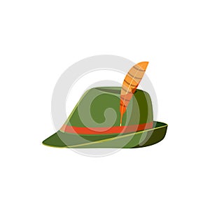 Oktoberfest tirol hat icon, cartoon style