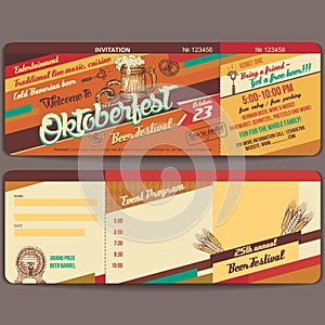 Oktoberfest vintage invitation card