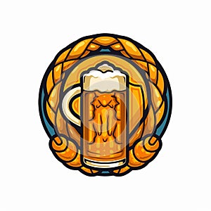 Oktoberfest, world largest beer festival or Volkfest. Held annually in Germany. Ai Generated