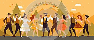 Oktoberfest, world largest beer festival or Volkfest. Held annually in Germany. Ai Generated