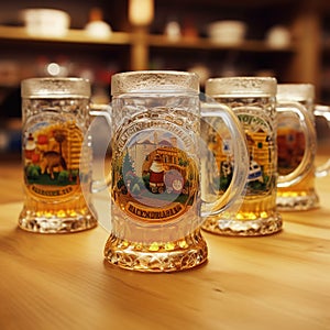 Oktoberfest, world largest beer festival or Volkfest. Held annually in Germany. Ai Generated