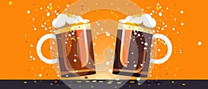 Oktoberfest, world largest beer festival or Volkfest. Held annually in Germany. Ai Generated