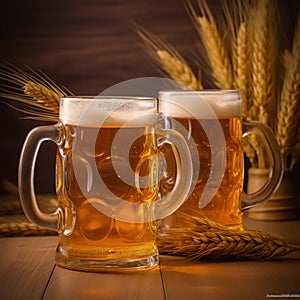 Oktoberfest, world largest beer festival or Volkfest. Held annually in Germany. Ai Generated