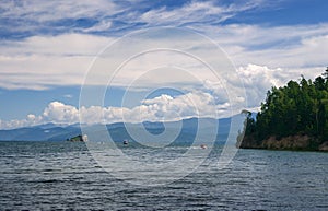 Okunevaya perch bay Chivyrkuy Gulf of lake Baikal