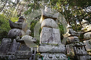 Okunoin cemetery in Koyasan, Japan
