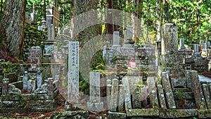 Okunoin Temple with Graveyard Area at Koyasan (Mt. Koya) in Wakayama