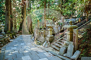 Okunoin Temple with Graveyard Area at Koyasan (Mt. Koya) in Wakayama