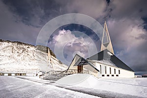 Olafsvik - May 03, 2018: Church of Olafsvik, Iceland