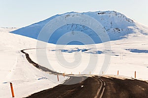 Olafsvik view during winter snow