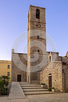 Olbia, Italy - XVIII century St. Paul Apostle Church - Chiesa di San Paolo Apostolo - and St. Cross oratory - Oratorio di Santa