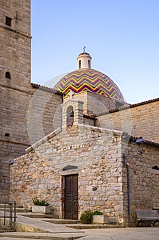 Olbia, Italy - XVIII century St. Paul Apostle Church - Chiesa di San Paolo Apostolo - and St. Cross oratory - Oratorio di Santa