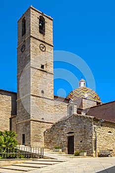 Olbia, Italy - XVIII century St. Paul Apostle Church - Chiesa di San Paolo Apostolo - and St. Cross oratory - Oratorio di Santa