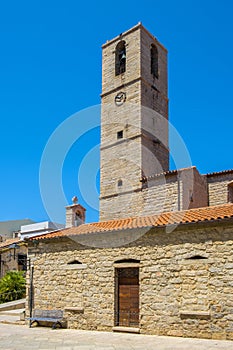 Olbia, Italy - XVIII century St. Paul Apostle Church - Chiesa di San Paolo Apostolo - and St. Cross oratory - Oratorio di Santa