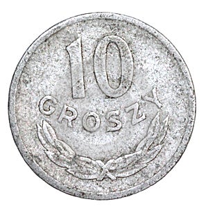 Old 10 Groszy Coin of Poland of 1968