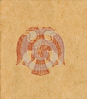 Old 1900's double-headed eagle stamp