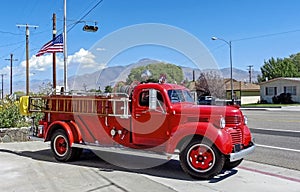 old 1940 firefighter rescue car USA