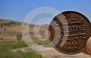 Old 1942 Palestinian Coin at would be Palestine border