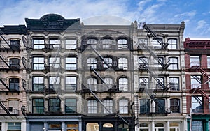 Old 19th century buildings in the Tribeca area of New York