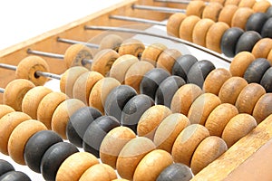 Old abacus closeup