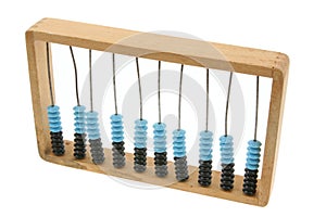 Old abacus on white #2