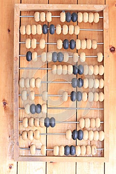 Old abacus wooden for the calculating