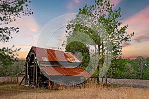 Old Abandoned Barn in the Countryside