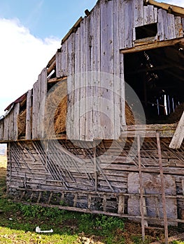 Old abandoned barn in Fundata Romania