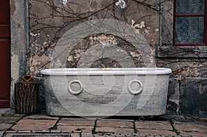 Old abandoned bathtub