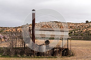 Old abandoned boiler used to distill lavender in The Alcarria Region of Spain
