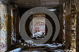 Old abandoned building interior