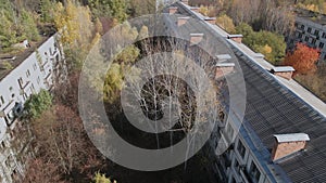 Old Abandoned Buildings In Ghost Town Pripyat, Ukraine - Chernobyl Disaster Exclusion Zone