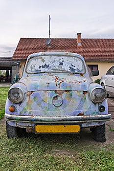 Old abandoned car Fiat Zastava 750
