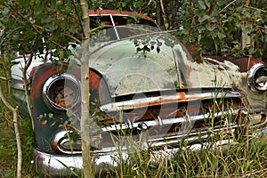 Old Abandoned Car Wreckage