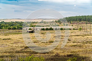 An old abandoned cattle farm in the countryside