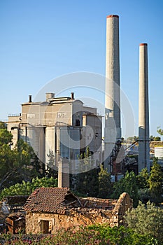 Old abandoned cement factory