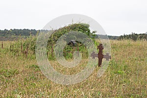 The old abandoned cemetery at the Danish Western coast