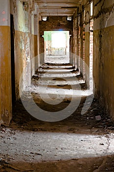 Old and abandoned corridor