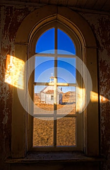 An old abandoned country church in Dorothy, Alberta