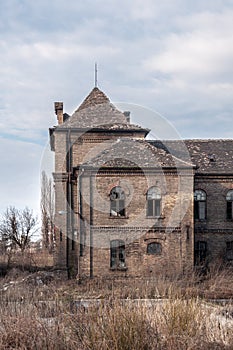 Old abandoned and destroyed house