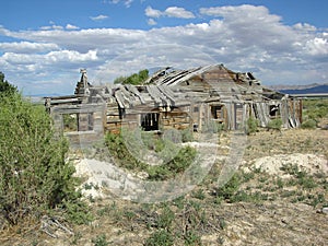Old, abandoned, dilapidated wooden home near Baker, Nevada