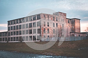 Old abandoned factory building