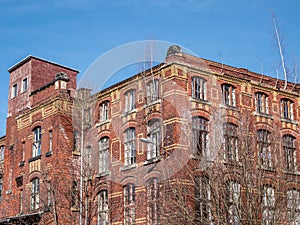 Old abandoned factory building in East Germany