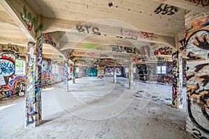 Old abandoned factory hall