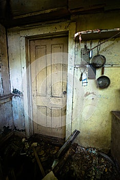 Old Abandoned Far, Farmhouse Kitchen