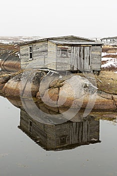 Old abandoned fishing stage