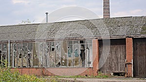 Old abandoned flax factory in the flemish countryside