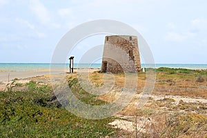 An old abandoned fortress on the edge of La Manga photo