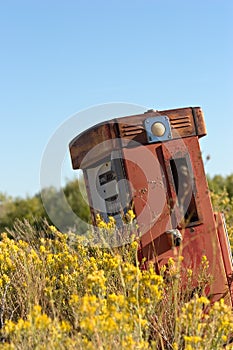 Old abandoned gas pump