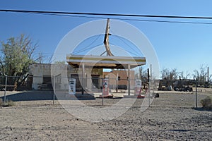 Old Abandoned Gas Station On Route 66.